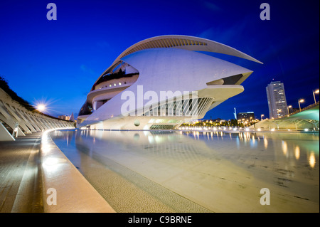 Santiago Calatrava Palau de Les Arts Reina Sofia in Valencia, Spanien. Stockfoto