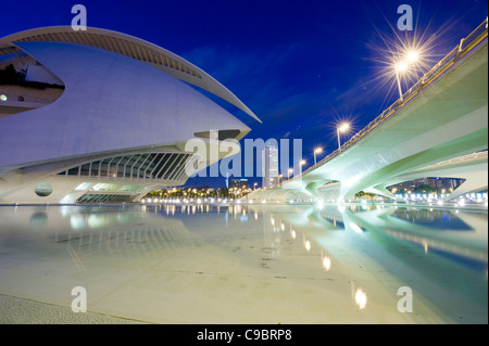 Santiago Calatrava Palau de Les Arts Reina Sofia in Valencia, Spanien. Stockfoto