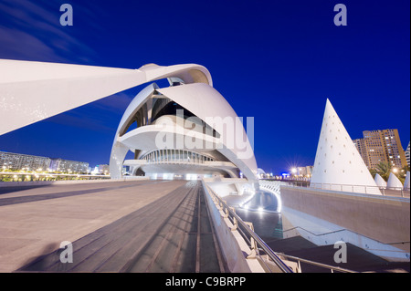 Santiago Calatrava Palau de Les Arts Reina Sofia in Valencia, Spanien. Stockfoto