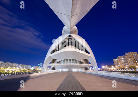 Santiago Calatrava Palau de Les Arts Reina Sofia in Valencia, Spanien. Stockfoto