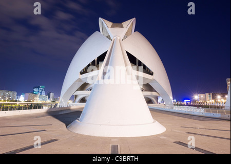 Santiago Calatrava Palau de Les Arts Reina Sofia in Valencia, Spanien. Stockfoto