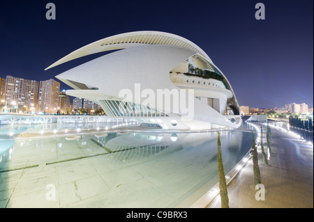 Santiago Calatrava Palau de Les Arts Reina Sofia in Valencia, Spanien. Stockfoto