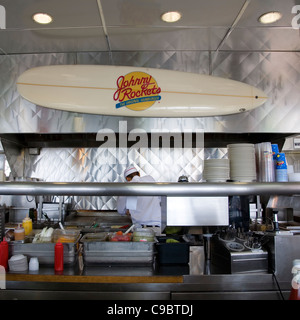 Johnny Rockets Diner in Laguna Beach - CA Stockfoto