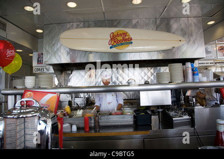 Johnny Rockets Diner in Laguna Beach - CA Stockfoto