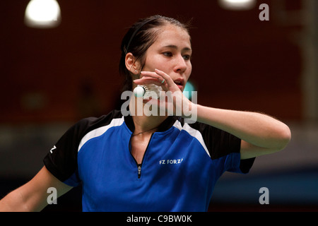 Badminton-Spieler Judith Meulendijks aus den Niederlanden Stockfoto