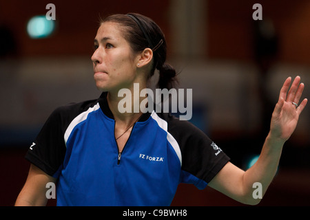 Badminton-Spieler Judith Meulendijks aus den Niederlanden Stockfoto