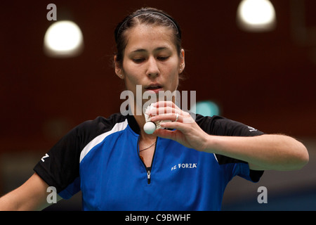 Badminton-Spieler Judith Meulendijks aus den Niederlanden Stockfoto