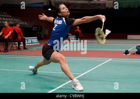 Badminton-Spieler Judith Meulendijks aus den Niederlanden Stockfoto