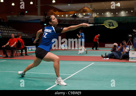 Badminton-Spieler Judith Meulendijks aus den Niederlanden Stockfoto