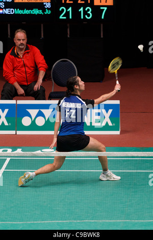 Badminton-Spieler Judith Meulendijks aus den Niederlanden Stockfoto