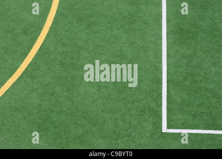 Mini-Fußball künstliche Feldlinien Stockfoto