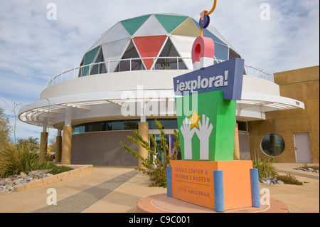 Das Explora Science Center und Kinder Museum, Ideen, die man, in Albuquerque, New Mexico berühren kann. Stockfoto