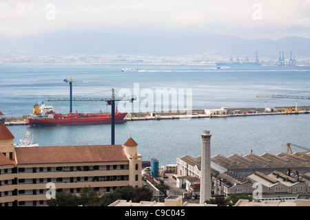 Detail der Schifffahrt, Hafen Bezirk in Gibraltar. Stockfoto