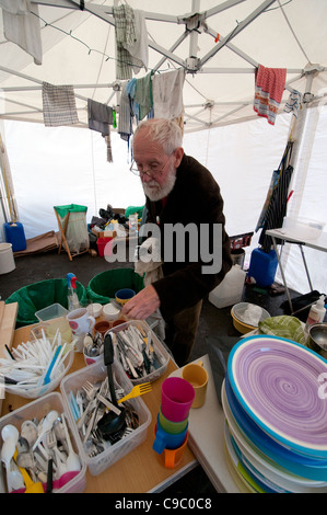 Camping außerhalb Londons St Pauls Cathedral London-Protest zu besetzen Stockfoto