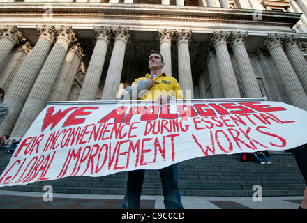 London-Protest-Camp St Pauls Cathedral Londoner geschlossen zu besetzen Stockfoto