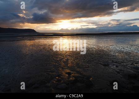 Sonnenuntergang von der Westküste, Llandudno, Nord Waless Stockfoto