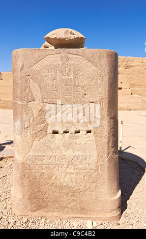 Großen Skarabäus am Heiligen See von Karnak Tempel, Ägypten Stockfoto