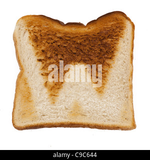 Toast Buchstaben W für das Frühstück lernen mit Toast buchstabieren! Großbuchstaben Großbuchstabe Stockfoto