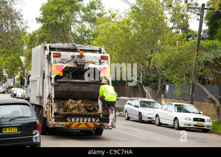 Müll Müll LKW in Australien Stockfoto