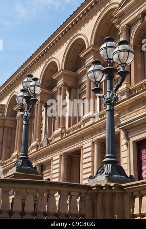 Treasury-Altbau auf Spring street Collins Street in Melbourne Australien. am Rande der Stadt CBD Stockfoto