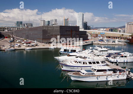 Hafenforum - Port del Forum-, Barcelona, Spanien Stockfoto