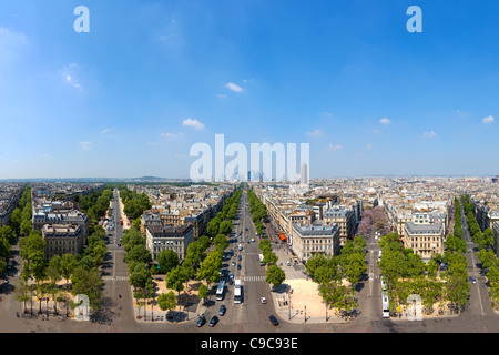 Panoramasicht auf die Architektur von Paris, Frankreich. Stockfoto