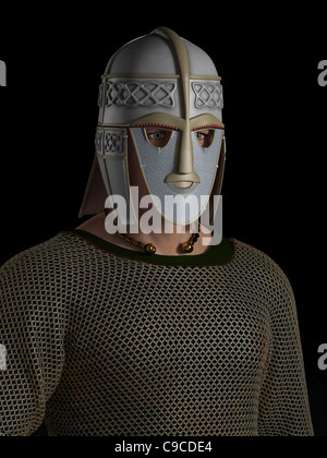 Sächsische Krieger Häuptling Portrait Stockfoto