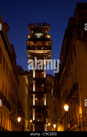 Elevador de Santa Justa Lissabon Portugal Europa Stockfoto