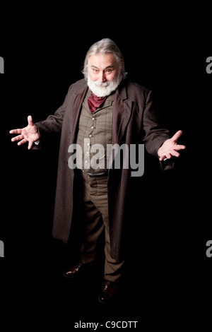 Charles Dickens Schauspieler auf Hirsch. Stockfoto