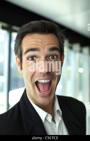 Exekutive macht überrascht Gesicht Stockfoto