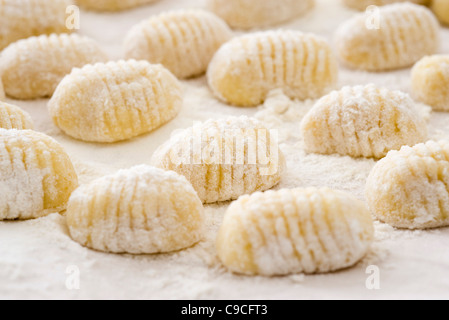 Frische hausgemachte gnocchi Stockfoto