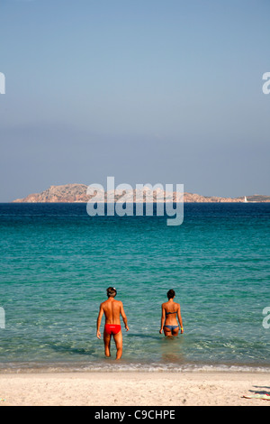 Capriccioli Beach, Costa Smeralda, Sardinien, Italien. Stockfoto