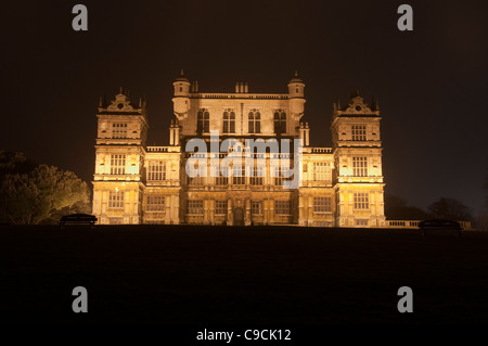 Wollaton Hall in der Nacht, Nottinghamshire, England UK Stockfoto