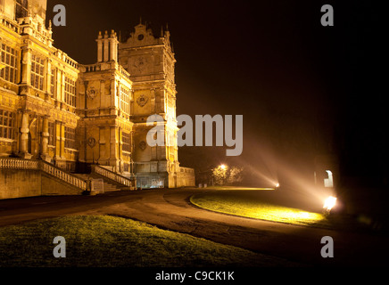 Wollaton Hall in der Nacht, Nottinghamshire, England UK Stockfoto