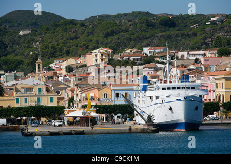 Blick über Carloforte, Insel San Pietro, Sardinien, Italien. Stockfoto