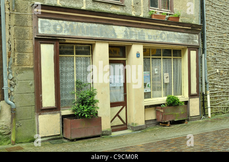 Alte Balken Domfront (Normandie, Frankreich). Stockfoto