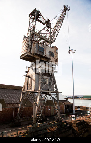 Kran an der Historic Dockyard Chatham Stockfoto