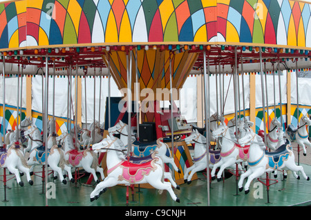 Festplatz Pferde Littlehampton Stockfoto