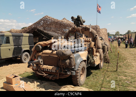 Eine britische gepanzerte Wüste Land Rover auf dem Display an der 2011 Krieg & Frieden Schau Hop Farm, Paddock Wood, Kent, UK. Stockfoto