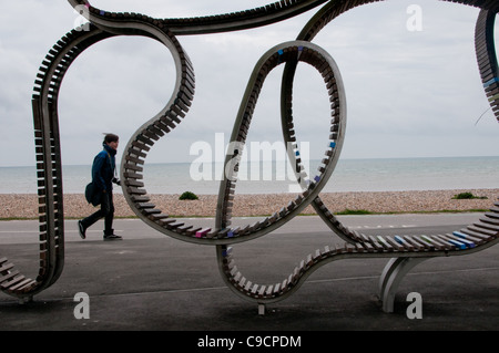 Sitzbank Littlehampton Stockfoto