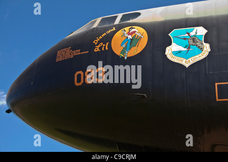 B-52 Bomber Flugzeug auf dem Display an der United States Air Force Academy in Colorado Springs, Colorado. Stockfoto