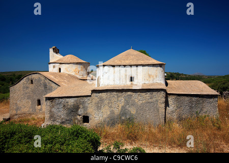 Aghios Dimitrios (Saint Demetrius), byzantinische Kirche (4 in 1) aus dem 13. Jahrhundert in Cythera (oder "Kythira") Insel, Griechenland Stockfoto