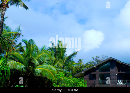 Haus in den Tropen, Kauai, Hawaii Stockfoto