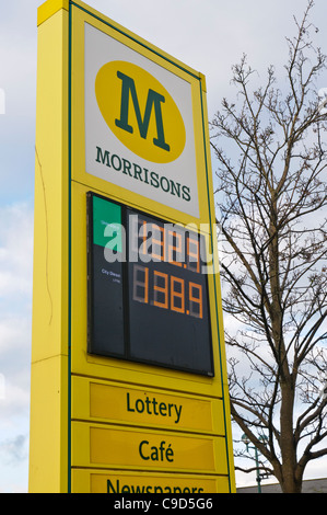 Morrisons (britische Supermarktkette) Tankstelle Stockfoto