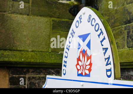 Kirche von Schottland Zeichen Stockfoto