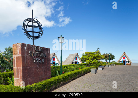 Santana Stadt Denkmal - Santana, Madeira, Portugal, Europa Stockfoto