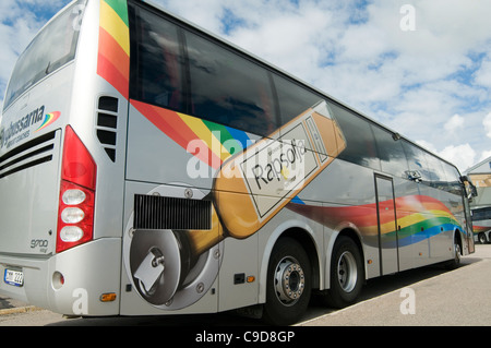 Swebus coach Bus Busse Schweden Biokraftstoff Biodisel Bio Kraftstoff Diesel Schwedisch Stockfoto