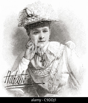 Natalia Janotha, im Alter von 20, 1856 – 1932. Polnischer Pianist und Komponist. Stockfoto