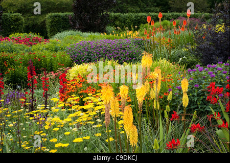 Die heißen Garten im Sommer, RHS Rosemoor, Devon, England, Vereinigtes Königreich Stockfoto