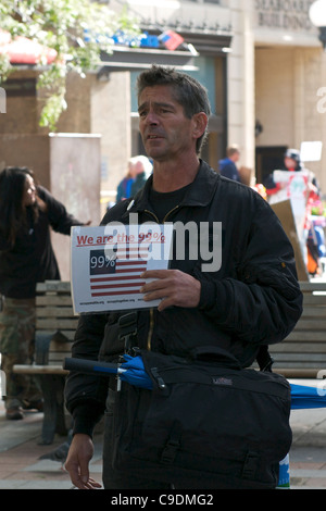 "Wir sind die 99% "anti-Wall Street und politischer Protest Stockfoto